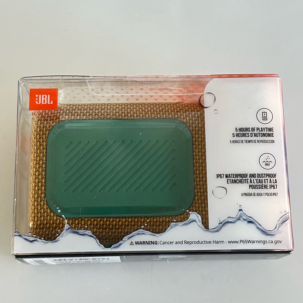 JBL GO3 Bluetooth Speaker in Green and Tan - Picture 3 of 5